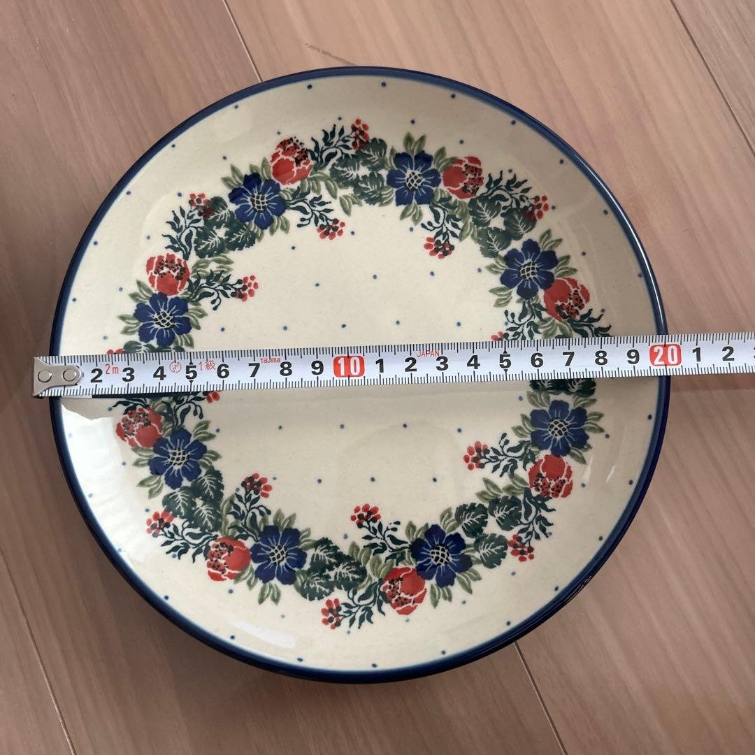 ポーリッシュポタリー　ポーランド食器　ブンツラウカステル　プレート　20センチ