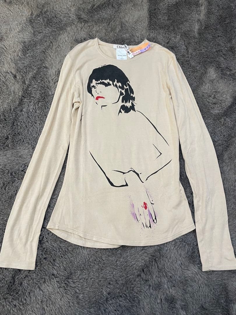 chloé フェイスプリント　アート　Tシャツ