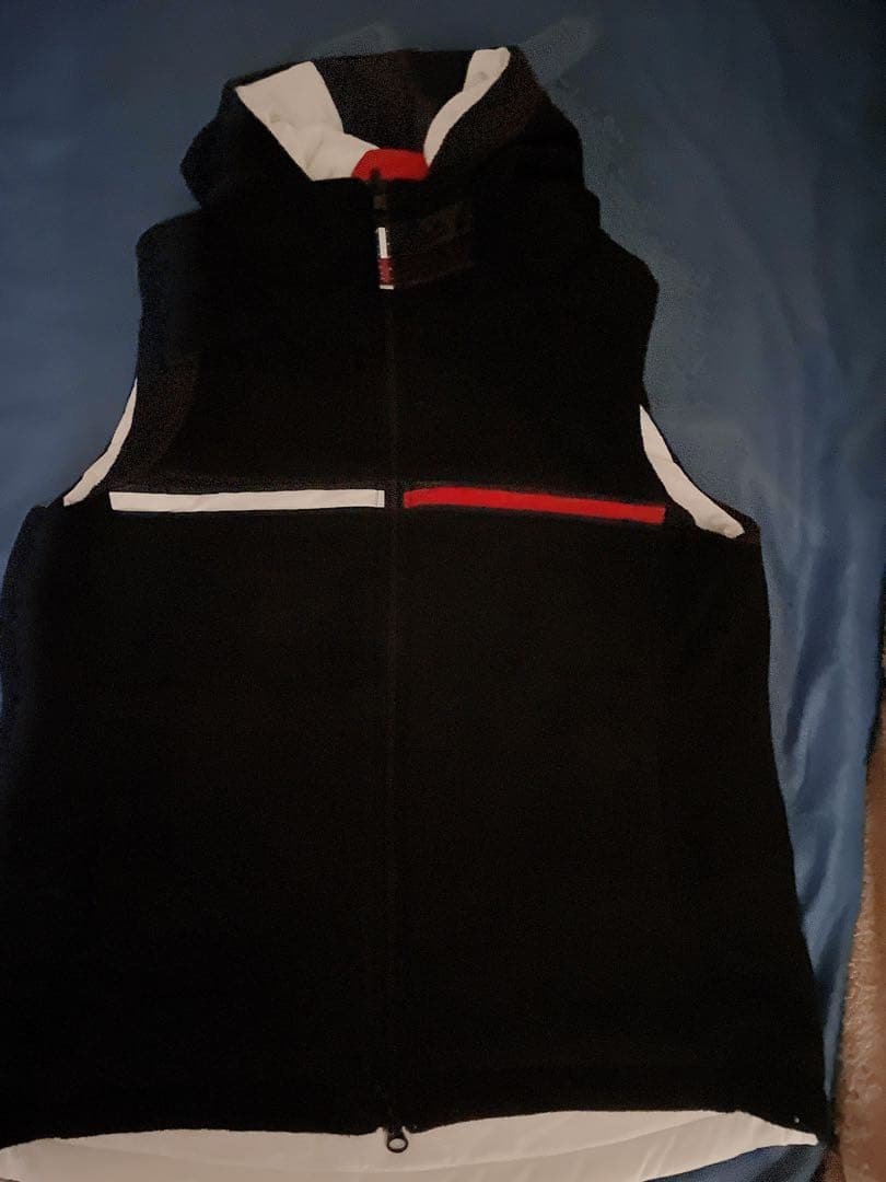 golf リバーシブル レディース フード付ダウンベスト 黒白