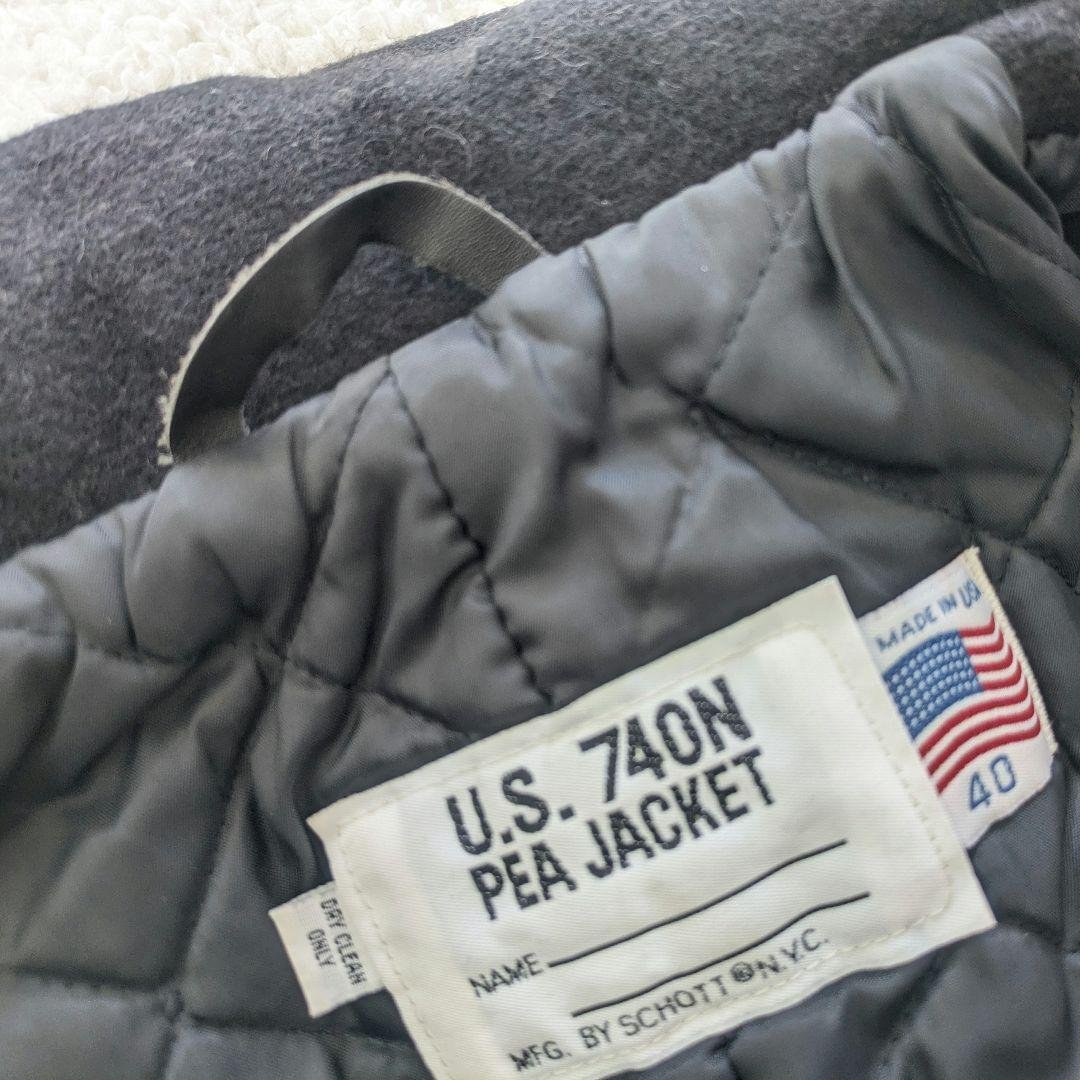 Schott ショット 740N USA製 キルティング ウール ピーコート