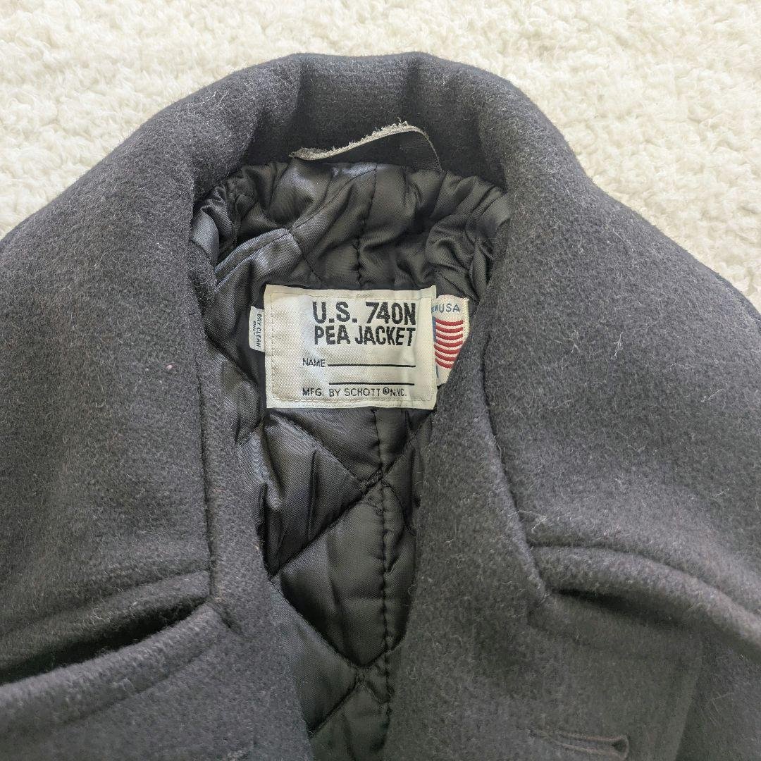 Schott ショット 740N USA製 キルティング ウール ピーコート