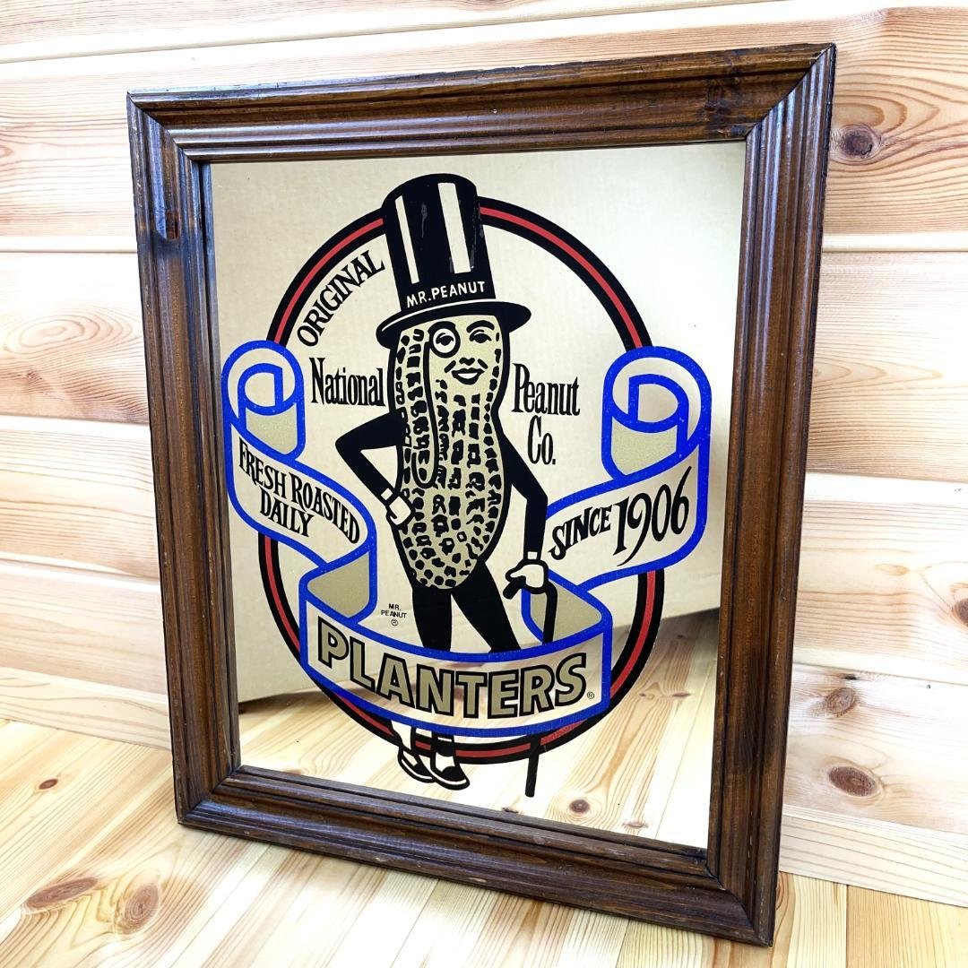 1980’s MR PEANUT ミスターピーナッツ ビンテージ ミラー 鏡 壁