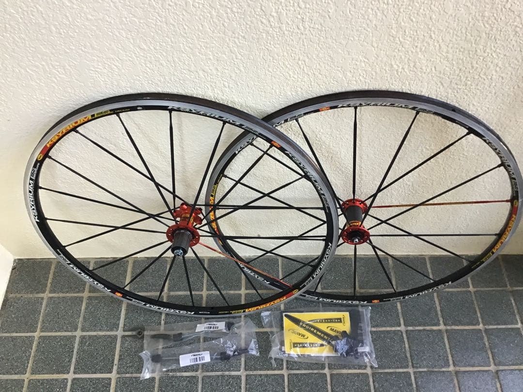 【美品】MAVIC KSYRIUM ES チューブラー 完組ホイール