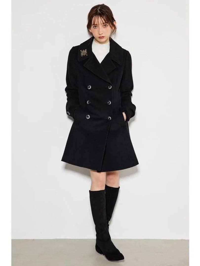 [美品] rienda MINI23シンデレララインコート Mサイズ