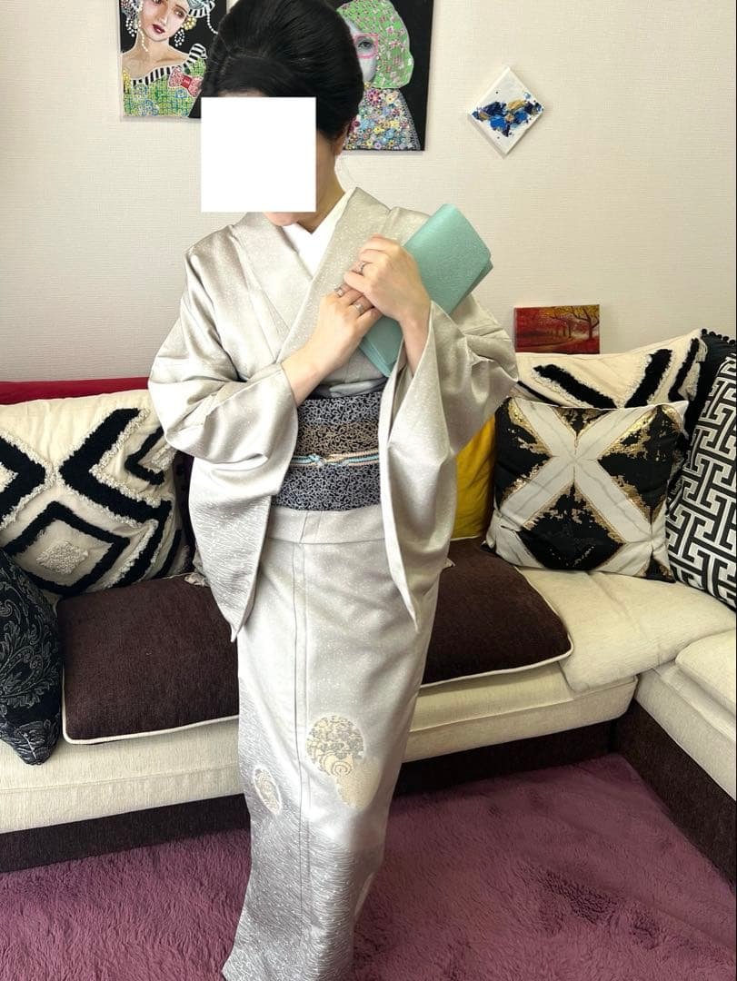 大島紬 高島屋ゆったりサイズ 付け下げ ほぼ新品