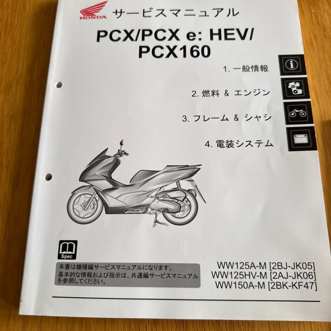 HONDA PCX160 サービスマニュアル　パーツカタログ