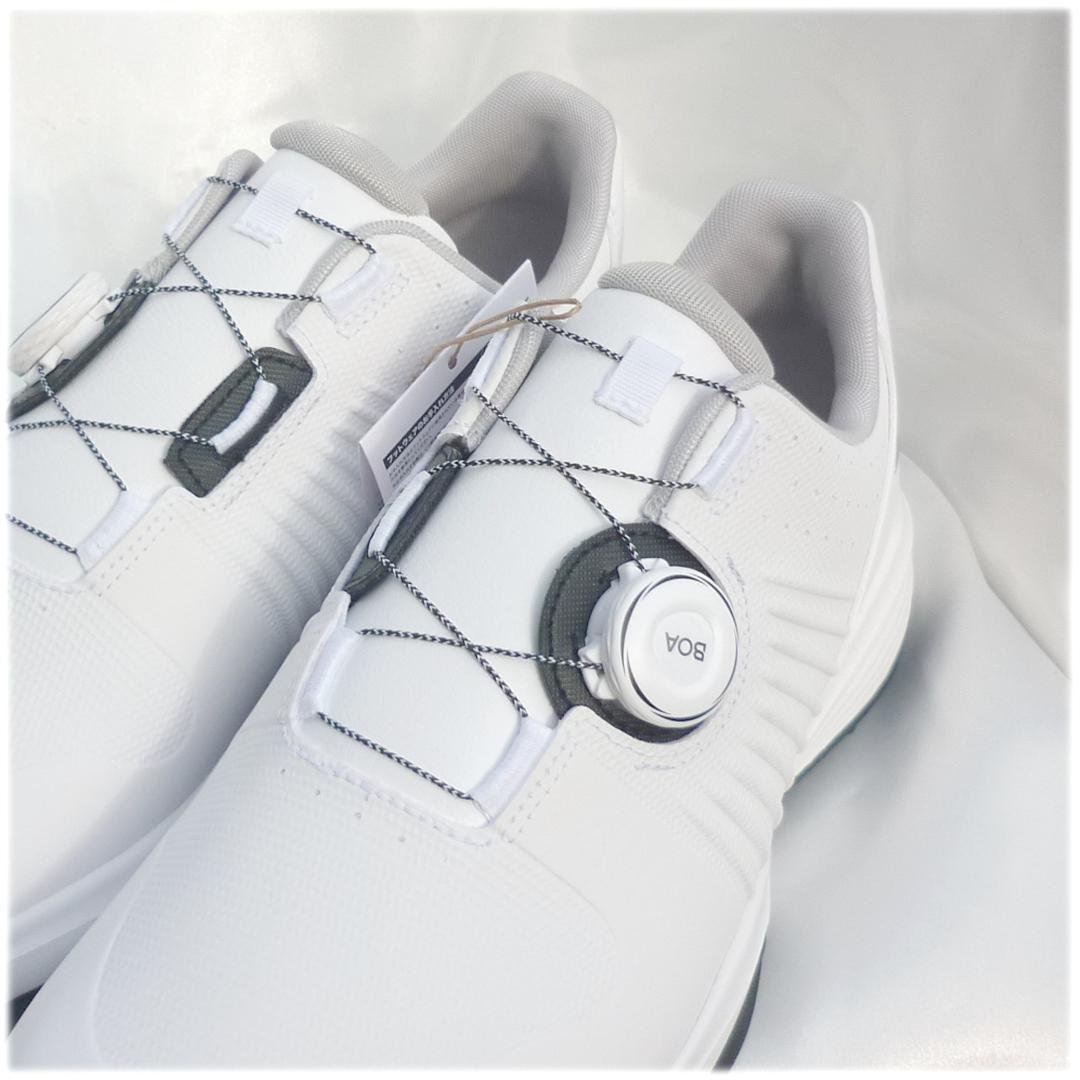 新品27.5cmアディダスゴルフ 白ゴルフシューズ BOA24 ダイヤル式