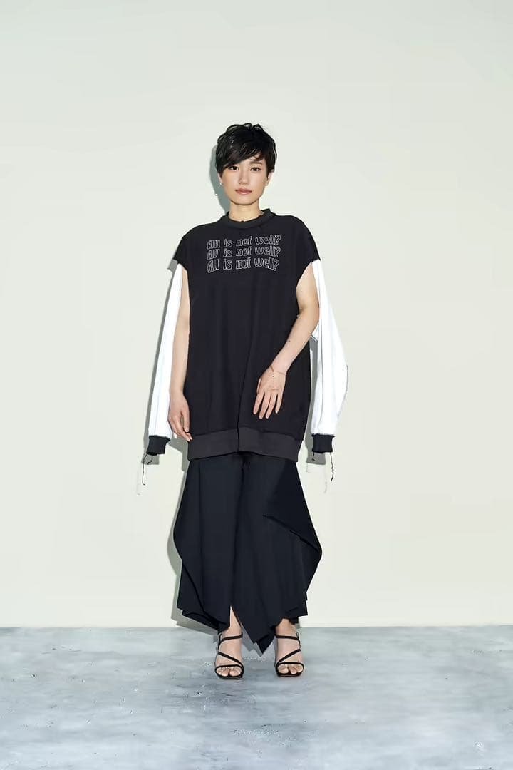 【完売】kotohayokozawa リバーシブルロングスウェット ホワイト