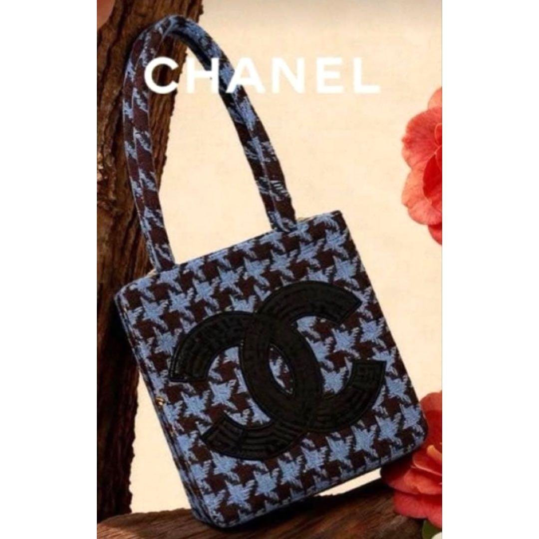 え*の様 【新品未使用】 CHANEL 千鳥格子 ブラック スパンコール トート