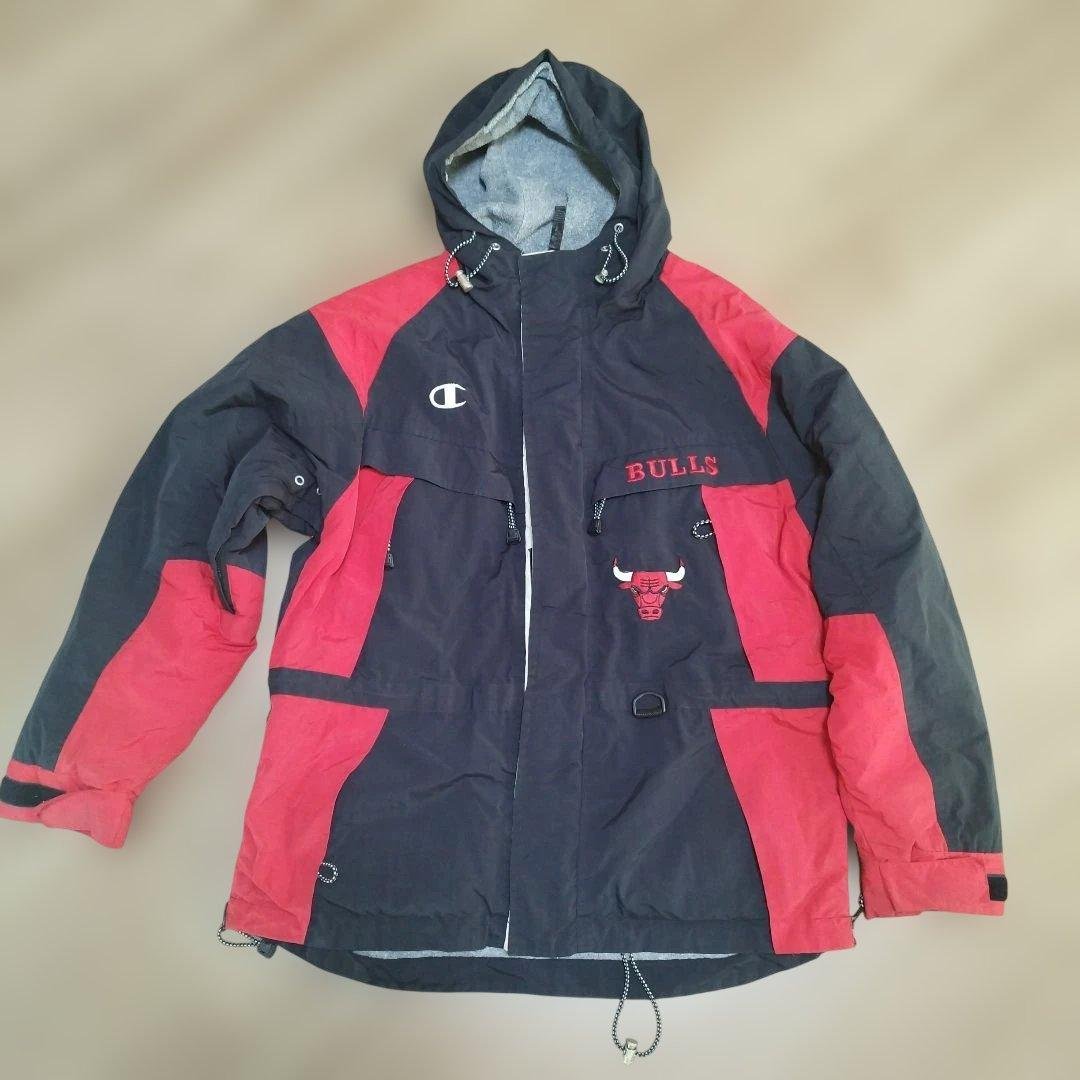 90s シカゴブルズ チャンピオン　フード付きブルゾン