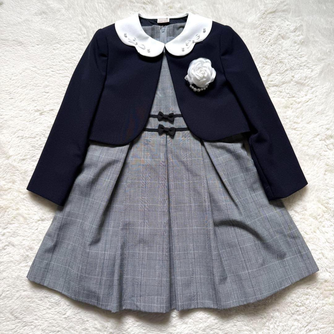 【極美品】プティマイン キッズフォーマル ワンピース 女の子 入学 卒園 110