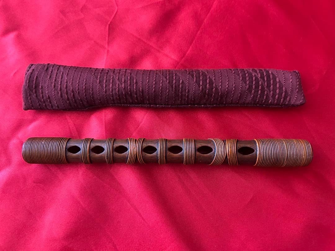 篳篥 煤竹製 籐巻き(雅楽 和楽器 笙 龍笛 能管 神楽笛)