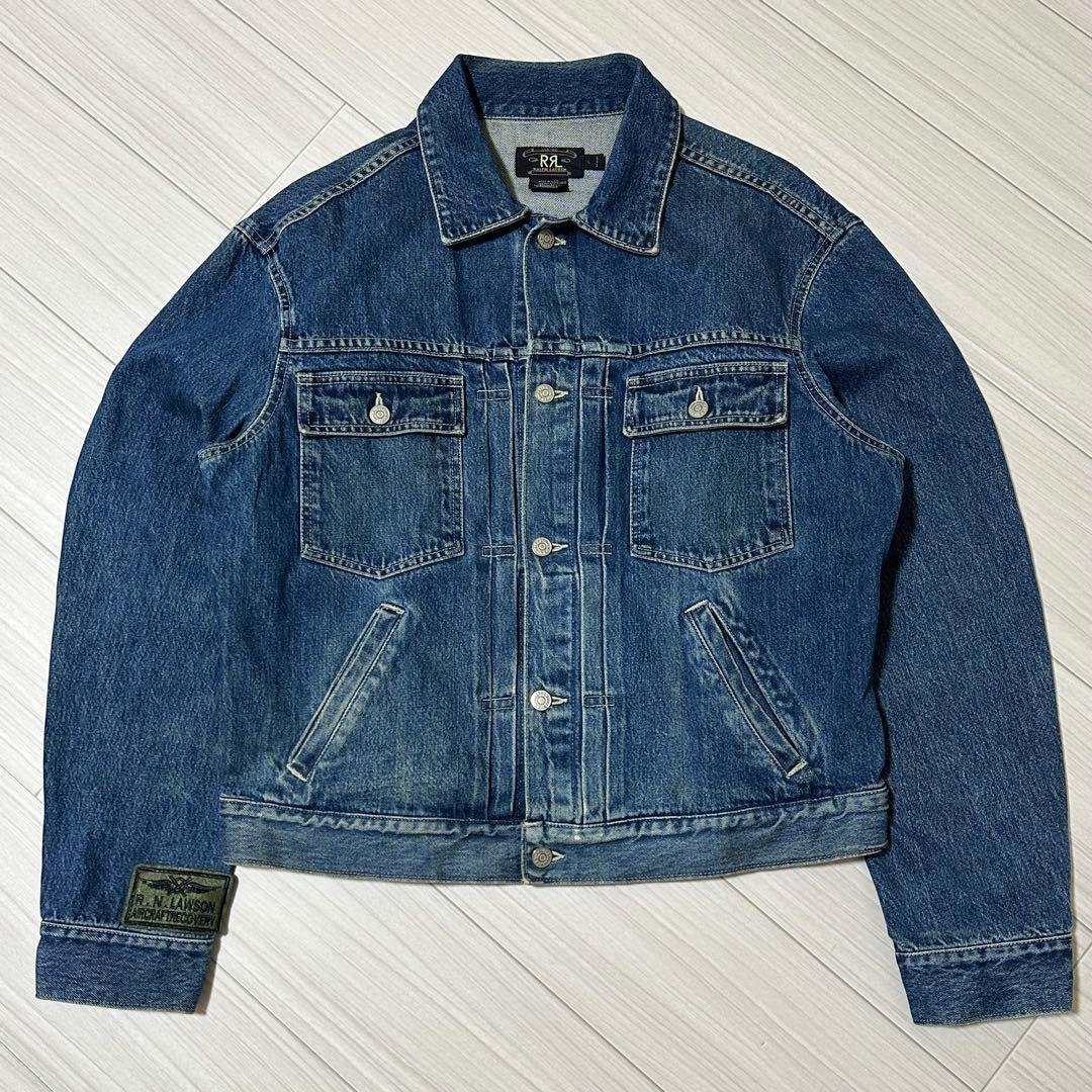 ユ*ケ様 90s 希少 RRL 三つ星 デニムジャケット L ラルフローレン