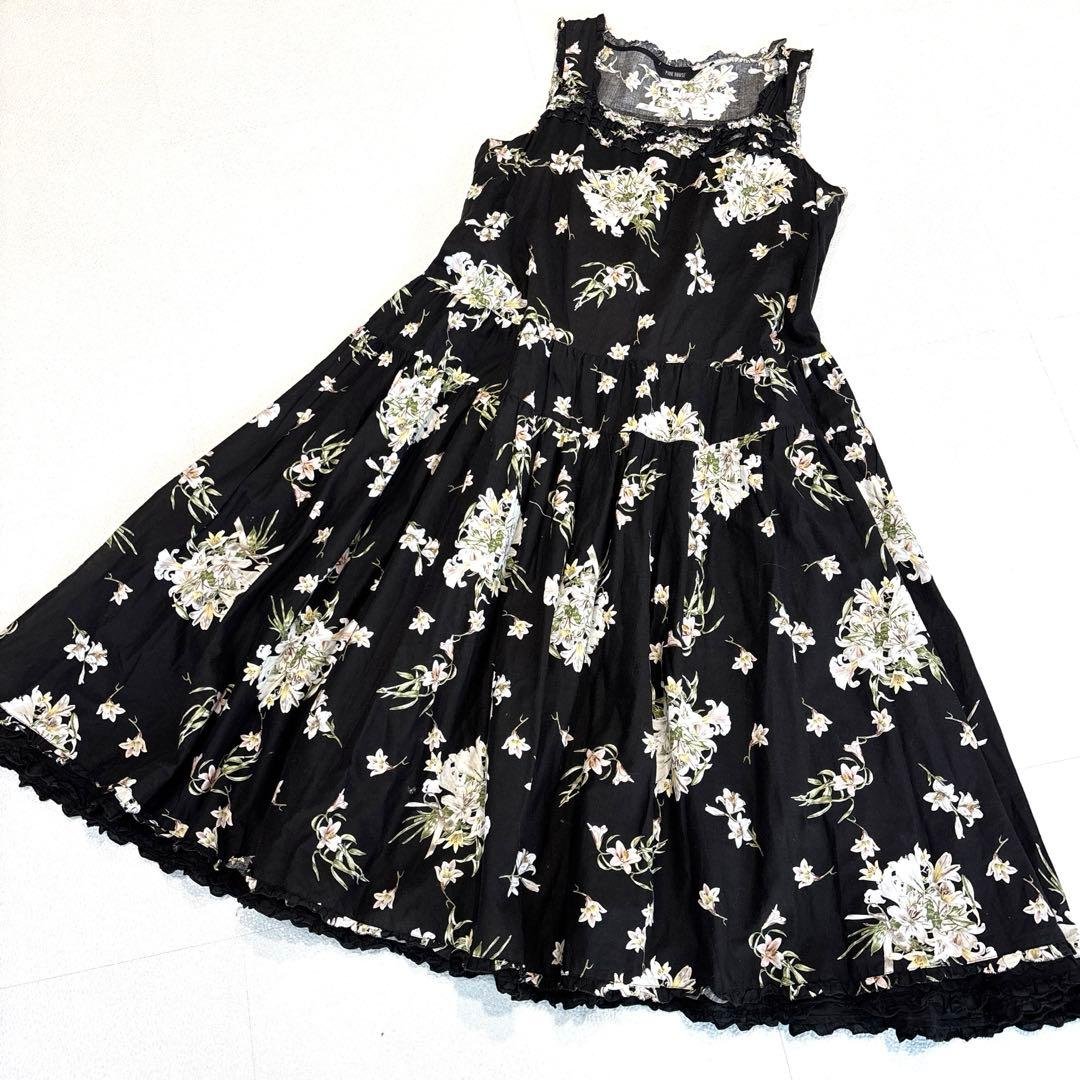 【極美品/21年モデル】ピンクハウス　ロングワンピース　リリー　フリル　リボン