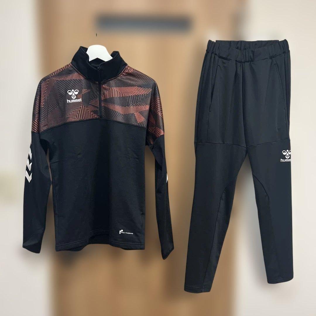hummel ジャージ セット 黒/レッド size M