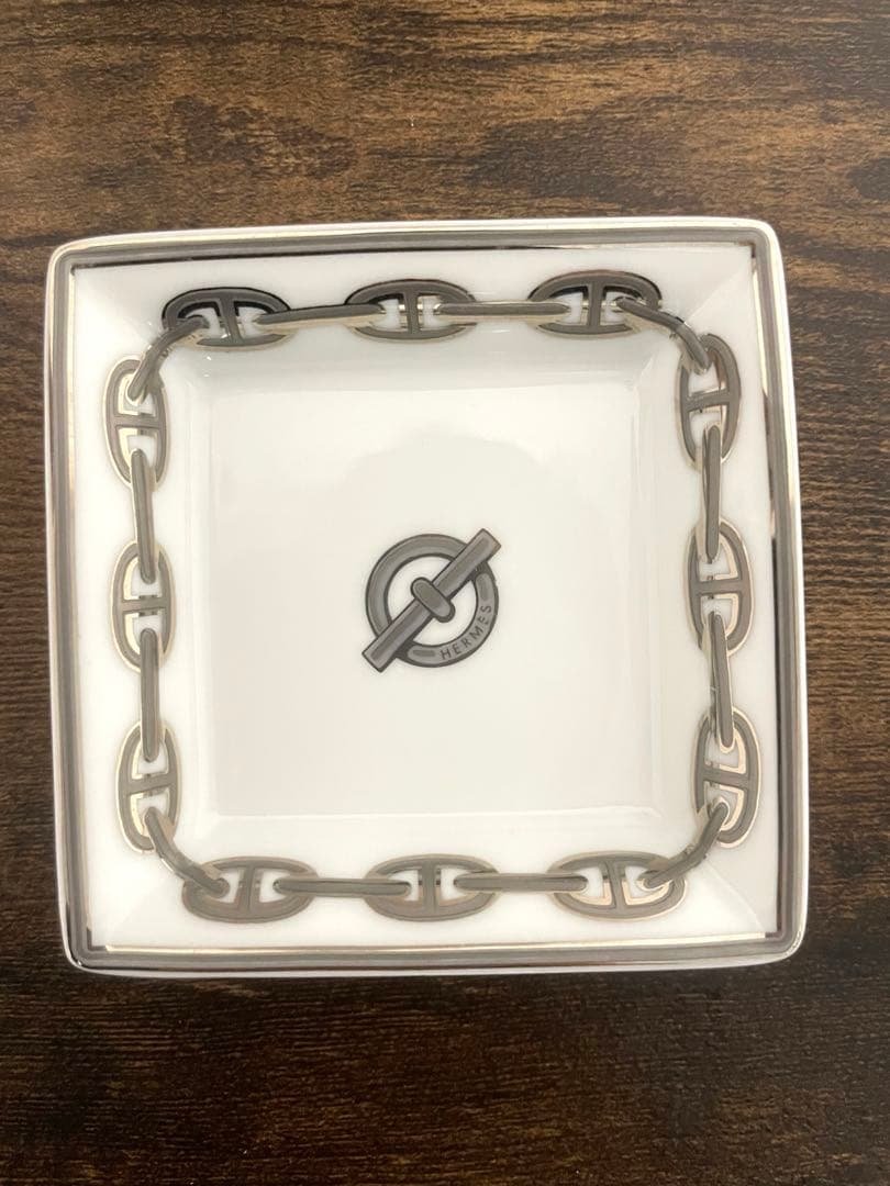 【HERMES／エルメス】シェーヌダンクル アシュトレイ 灰皿 小皿 陶器