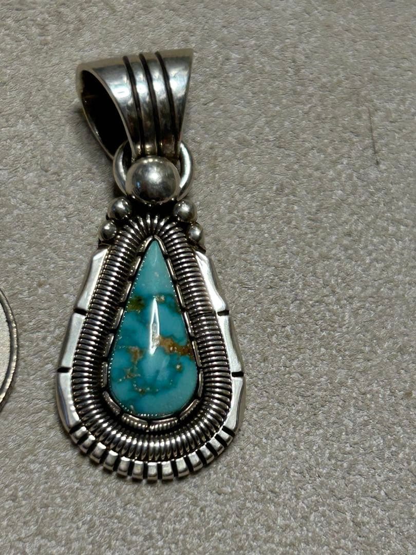 インディアンジュエリーWil Vandeverウィルバンデバー　ターコイズトップ