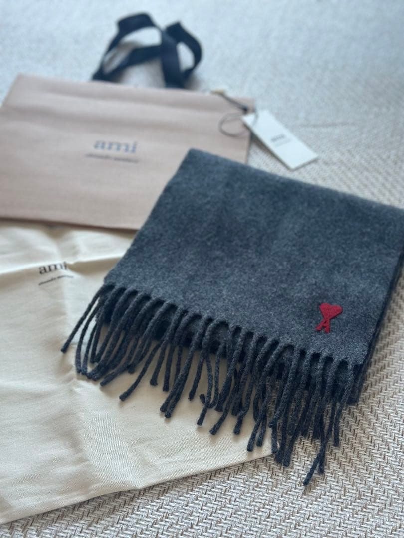 AMI Paris マフラー ダークグレー