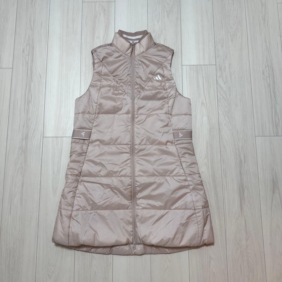 アディダス レディース ゴルフ 新品 ワンピース ジャケット ロング丈 ベージュ