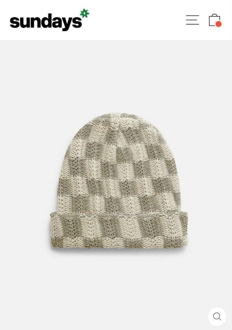 s*s様 sundays sundays.xyz ビーニー チェック ニット帽