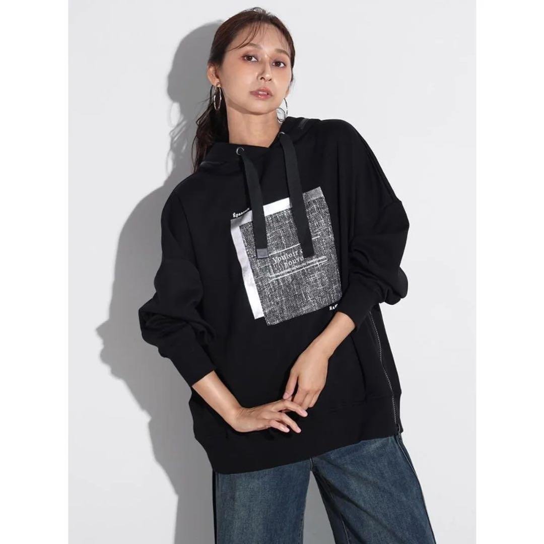 SCOT CLUB☆ ジップデザイン箔ロゴパーカー