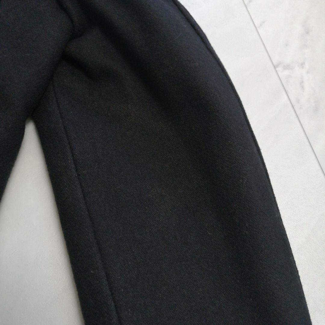 美品 ショット メルトンウール ピーコート 40 L 米国製 シングル 黒