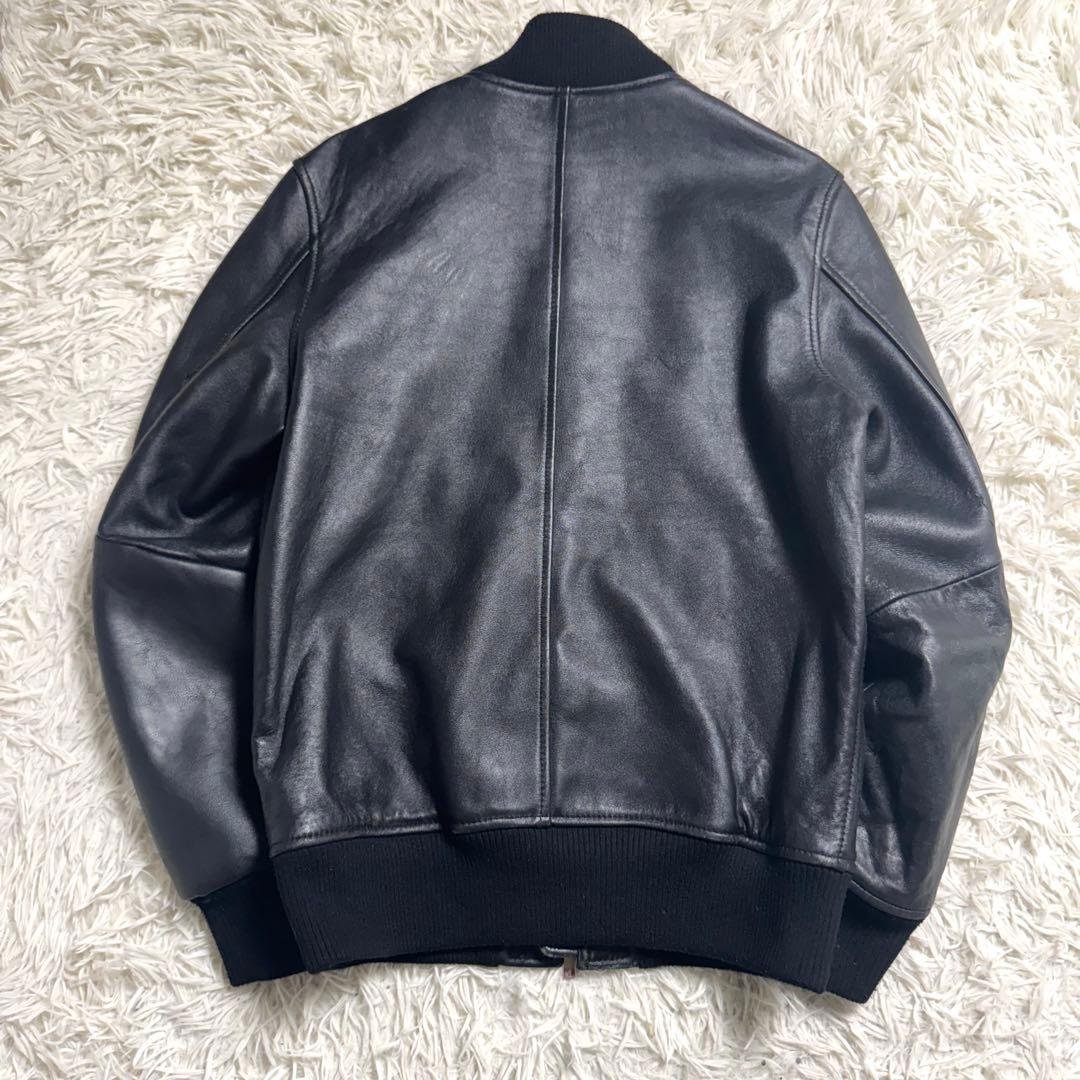 ジャックローズ　ラムレザー　MA-1 フライトジャケット　ブラック　黒　サイズ2