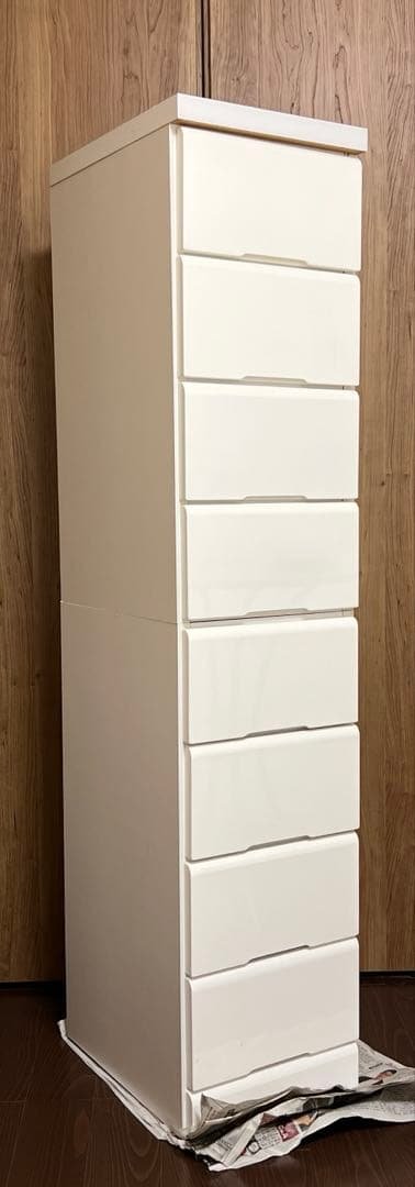 チェスト　タンス　収納　 スライドレール付　鏡面　ホワイト　12/21まで販売