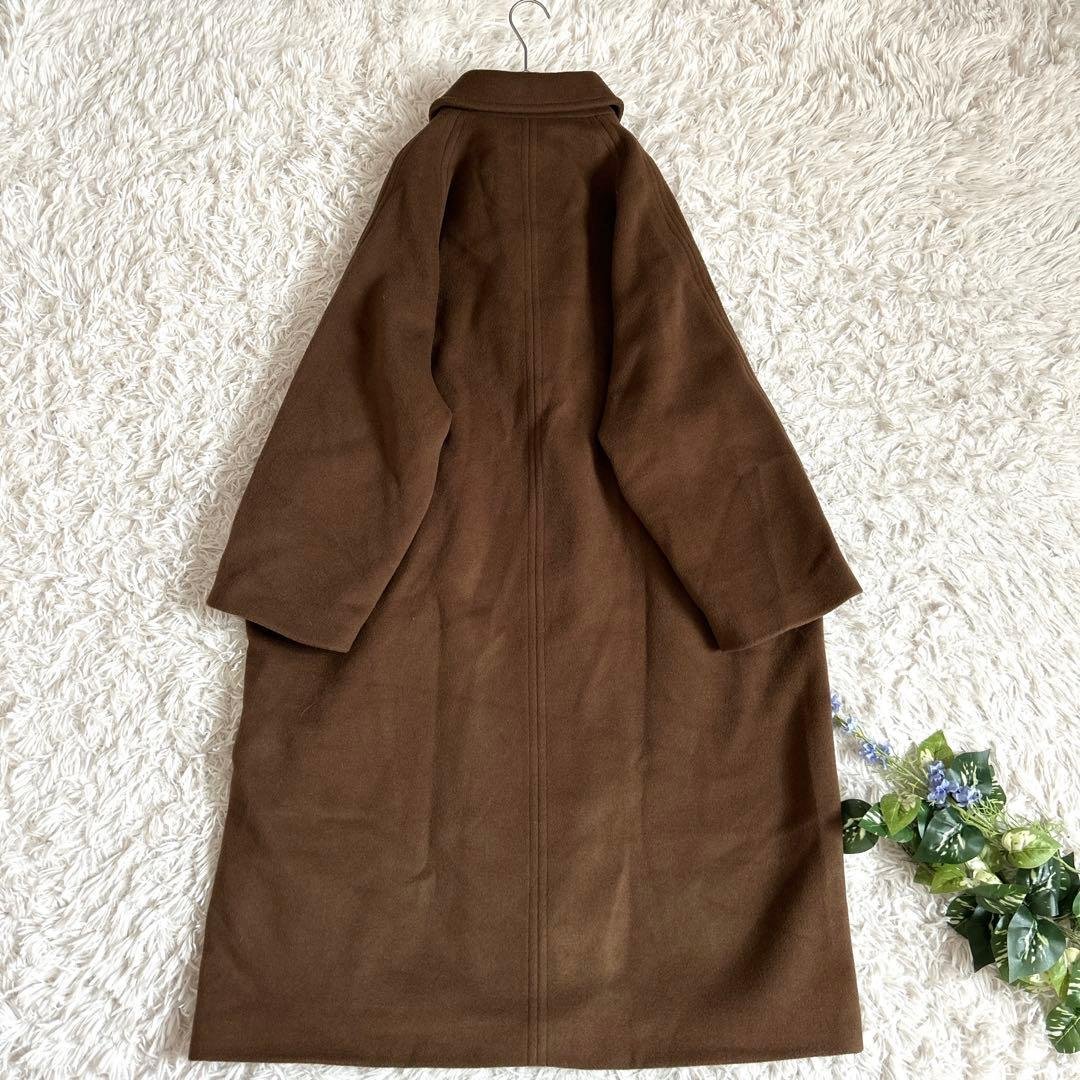 美品⁂シップスエニィ⁂ バルマカーン コクーン コート　ブラウン　ロング丈