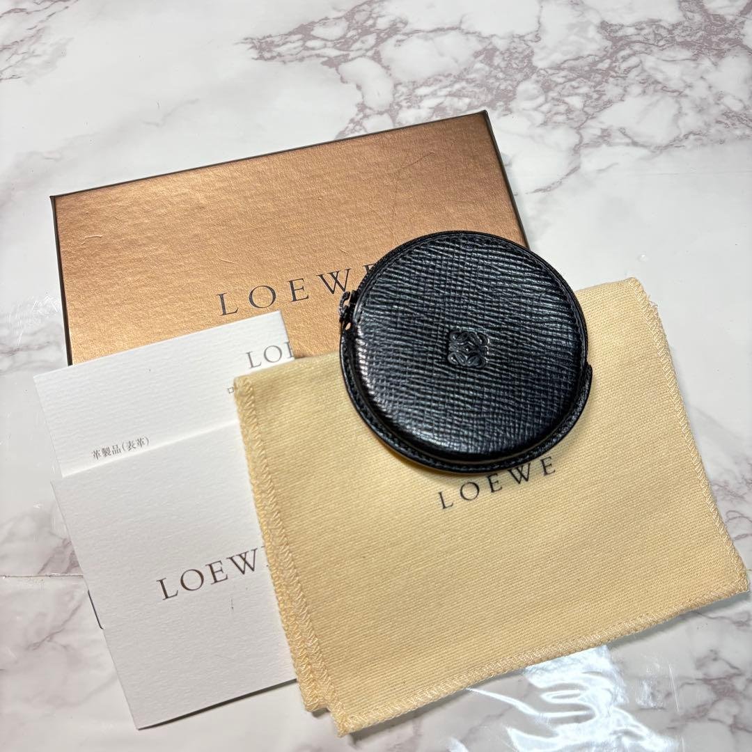 【早い者勝ち】ロエベ ケース レザー ブラック アナグラム #B598