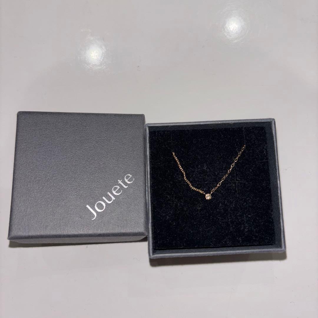 【極美品】Jouete ダイヤモンドK10ネックレス ゴールド