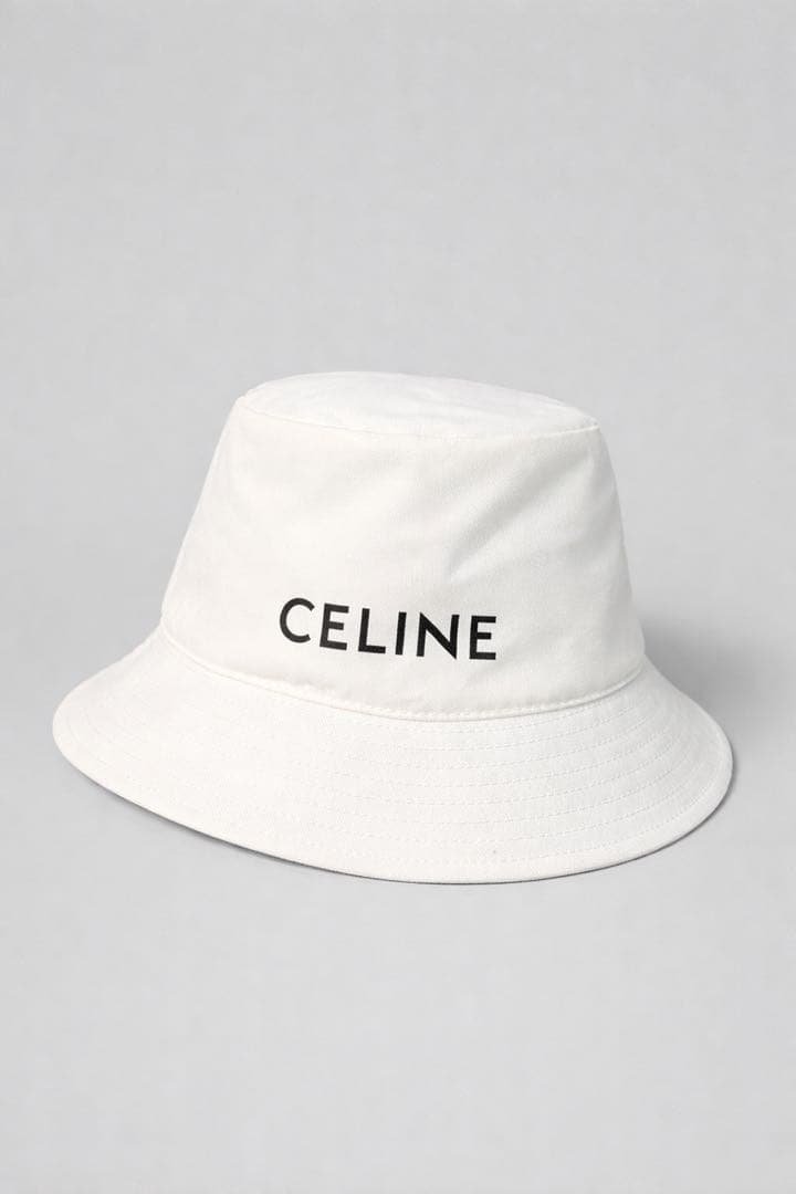 CELINE バケットハット ホワイトL