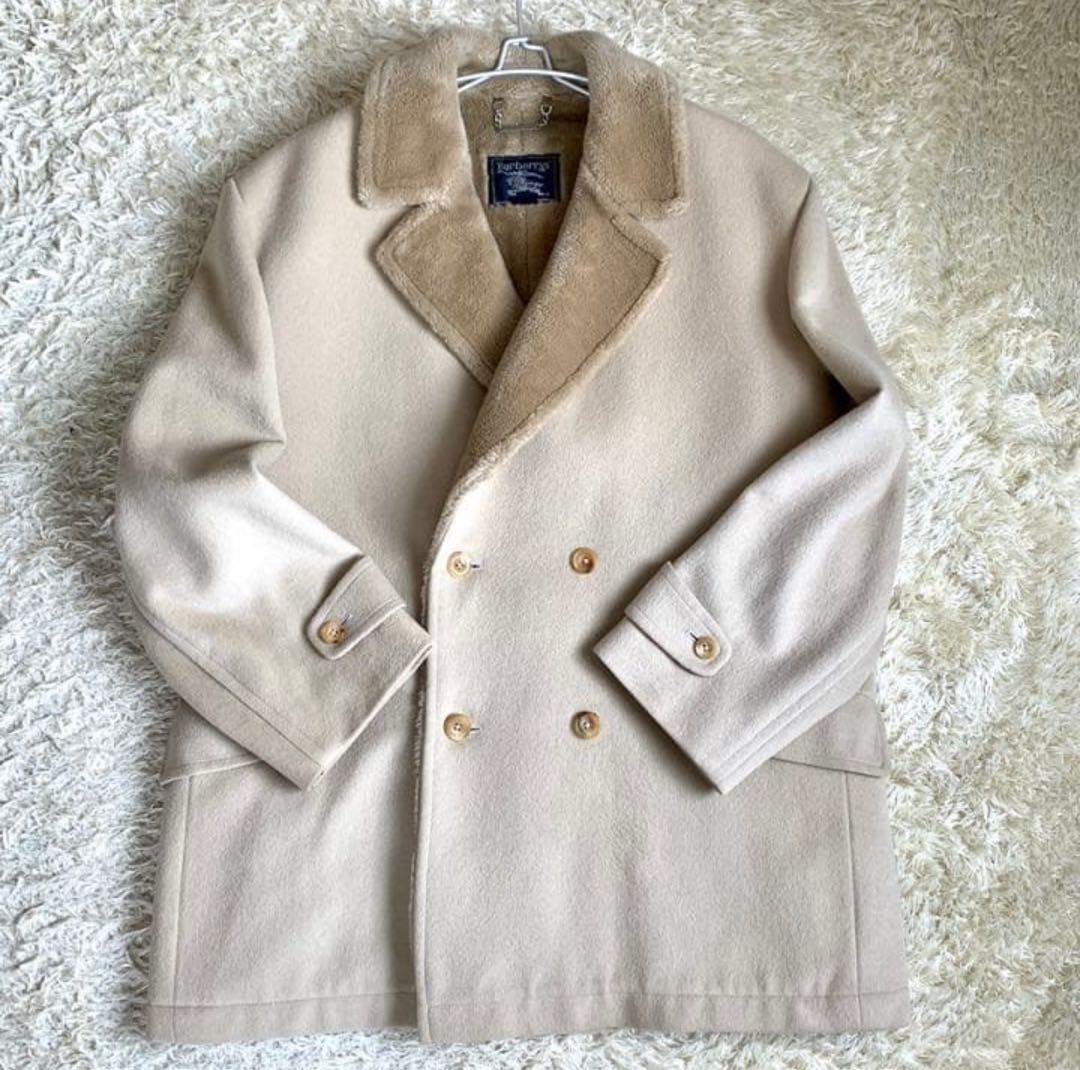 Burberry バーバリー　ラムウール　ボアコート ベージュ　サイズL