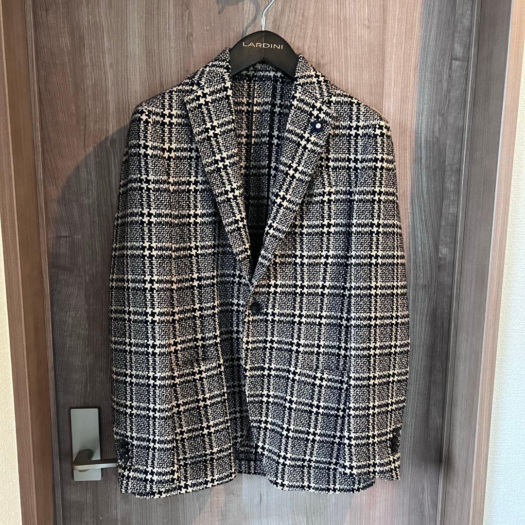 LARDINI テーラードジャケット チェック柄