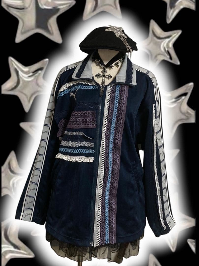 PUMA平成ギャル再構築レースジップトラックy2k裏原フェアリーグランジロック