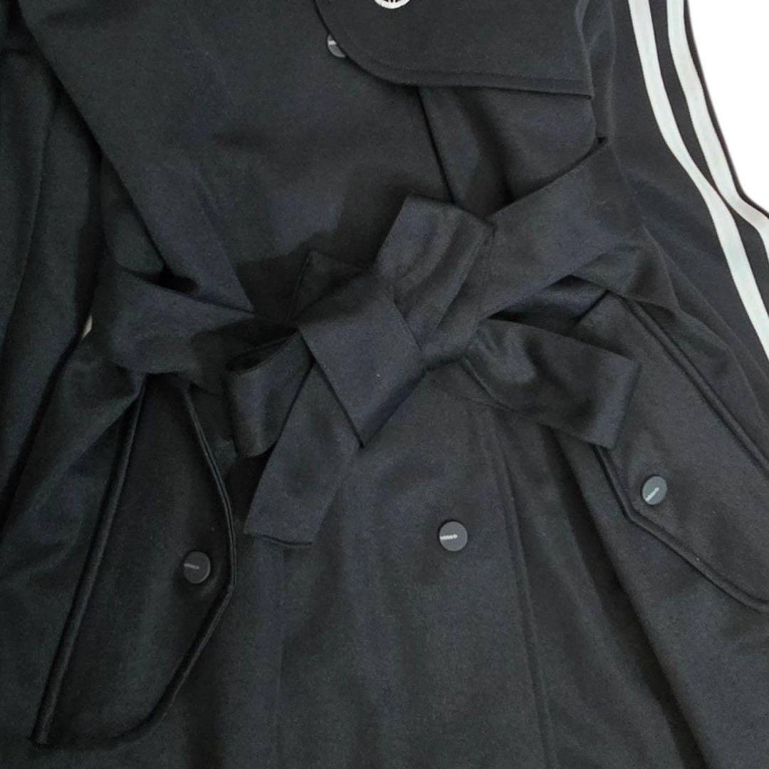 希少adidas PRIMEBLUE トレンチコート 3ストライプ トレフォイル