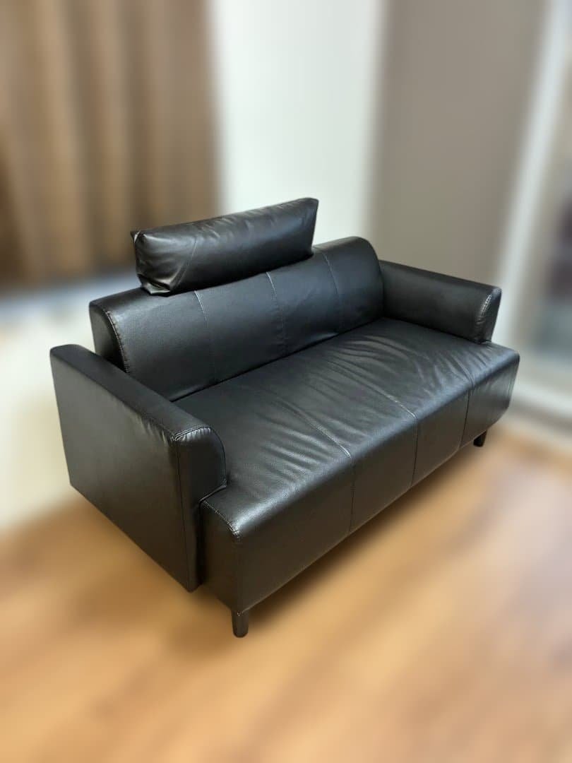 IKEYA ソファ 2人掛け ブラック