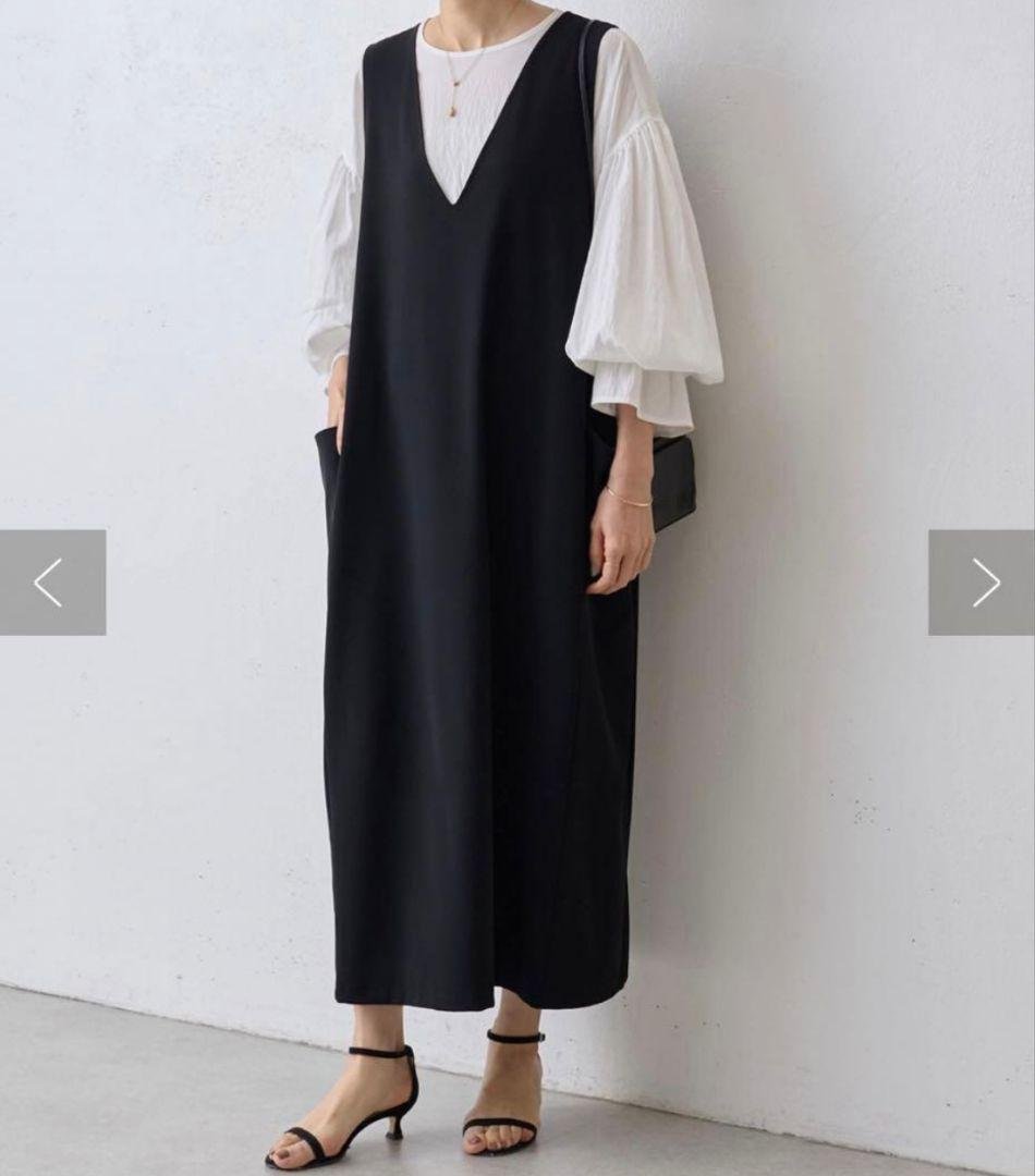 BEARDSLEY ビアズリー コクーンジャンパースカート 黒