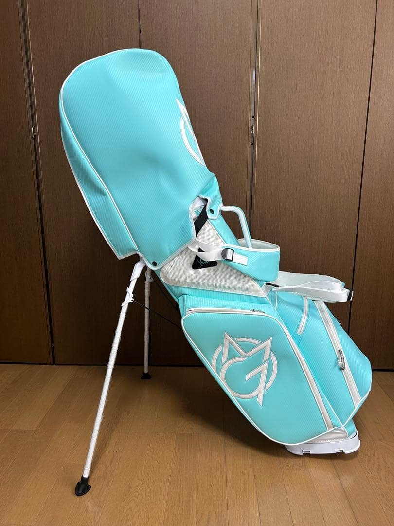 MG スタンド式ゴルフバッグ 水色