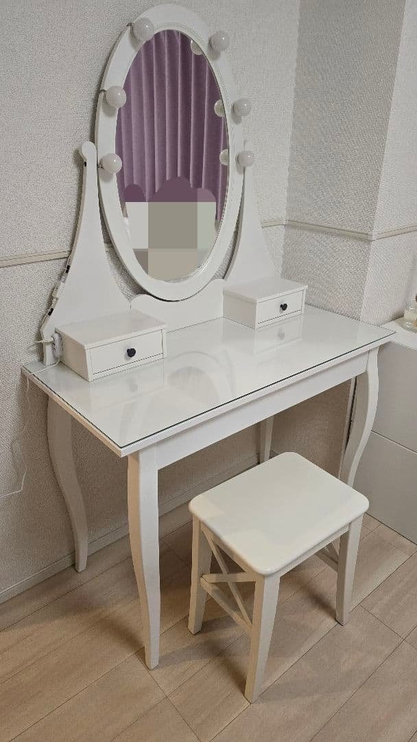 ホワイト ドレッサー・鏡台 イケアIKEA