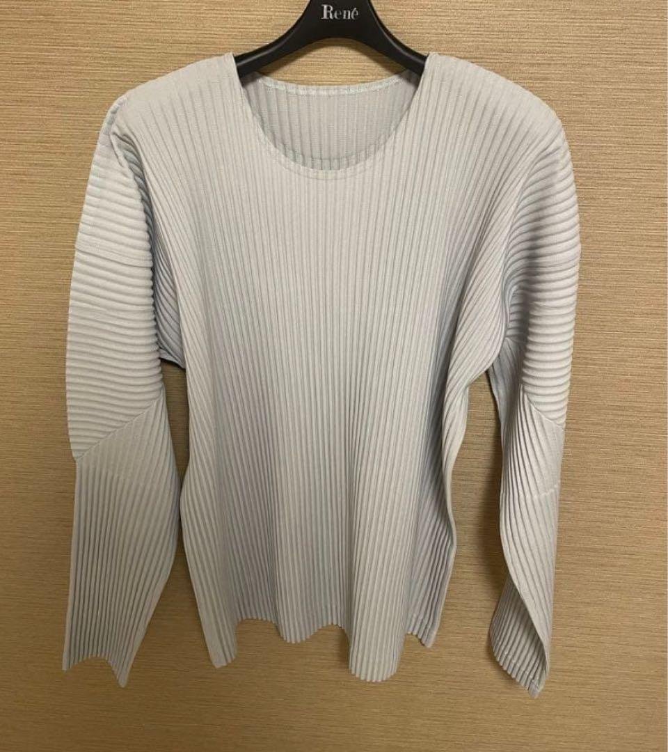 HOMMEPLISSE プリーツ長袖カットソー