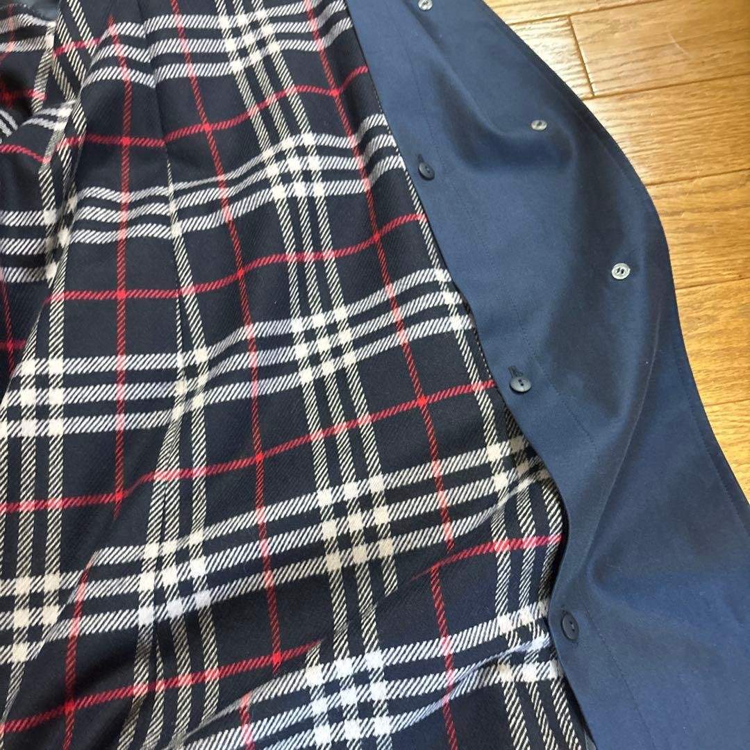 バーバリーBURBERRY ステンカラーコート トレンチコート ネイビー