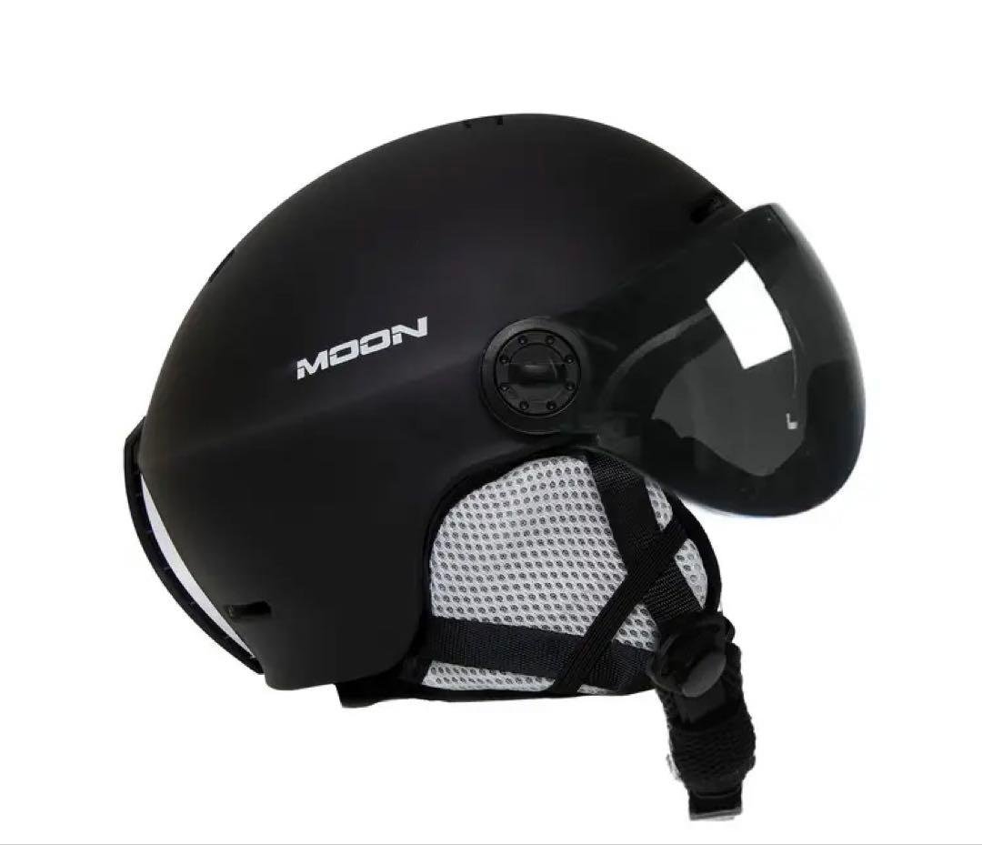 MOON スキー　スノーボード　ヘルメット ブラック XL ゴーグル付き