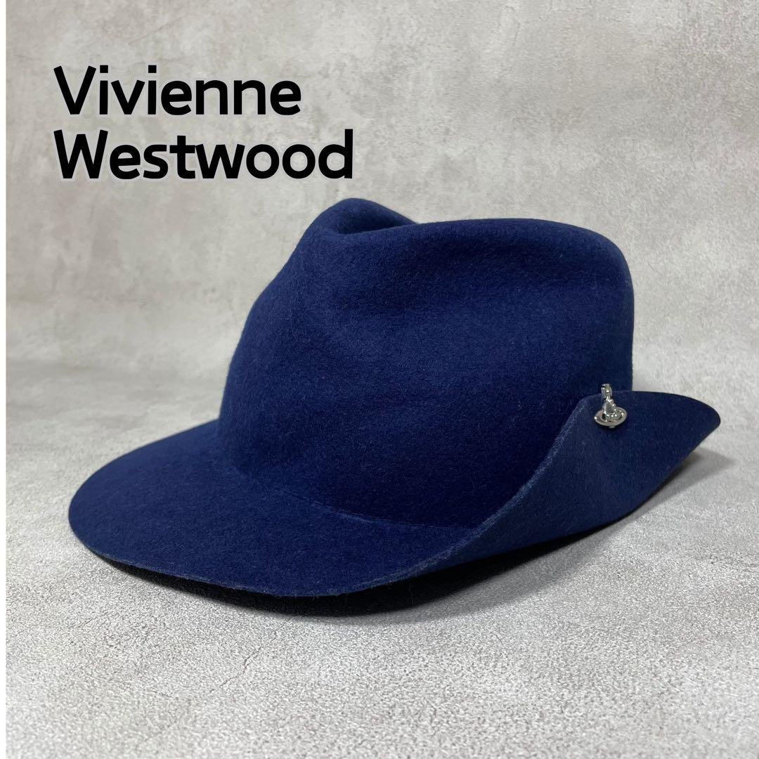 Vivienne Westwood オーブ ウールフェルトハット ネイビー 帽子