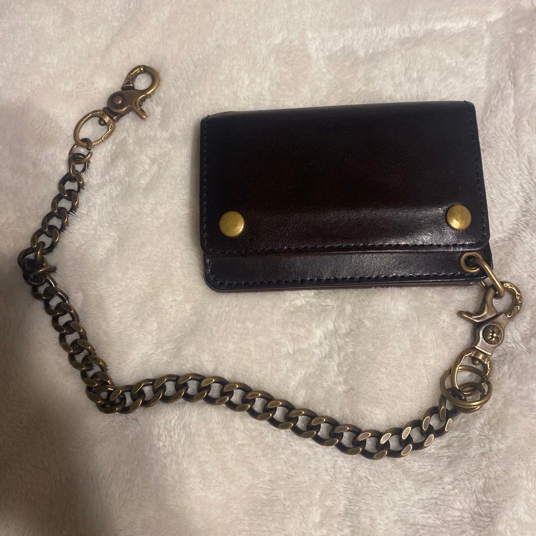 茶芯 ショートトラッカーウォレット 本革