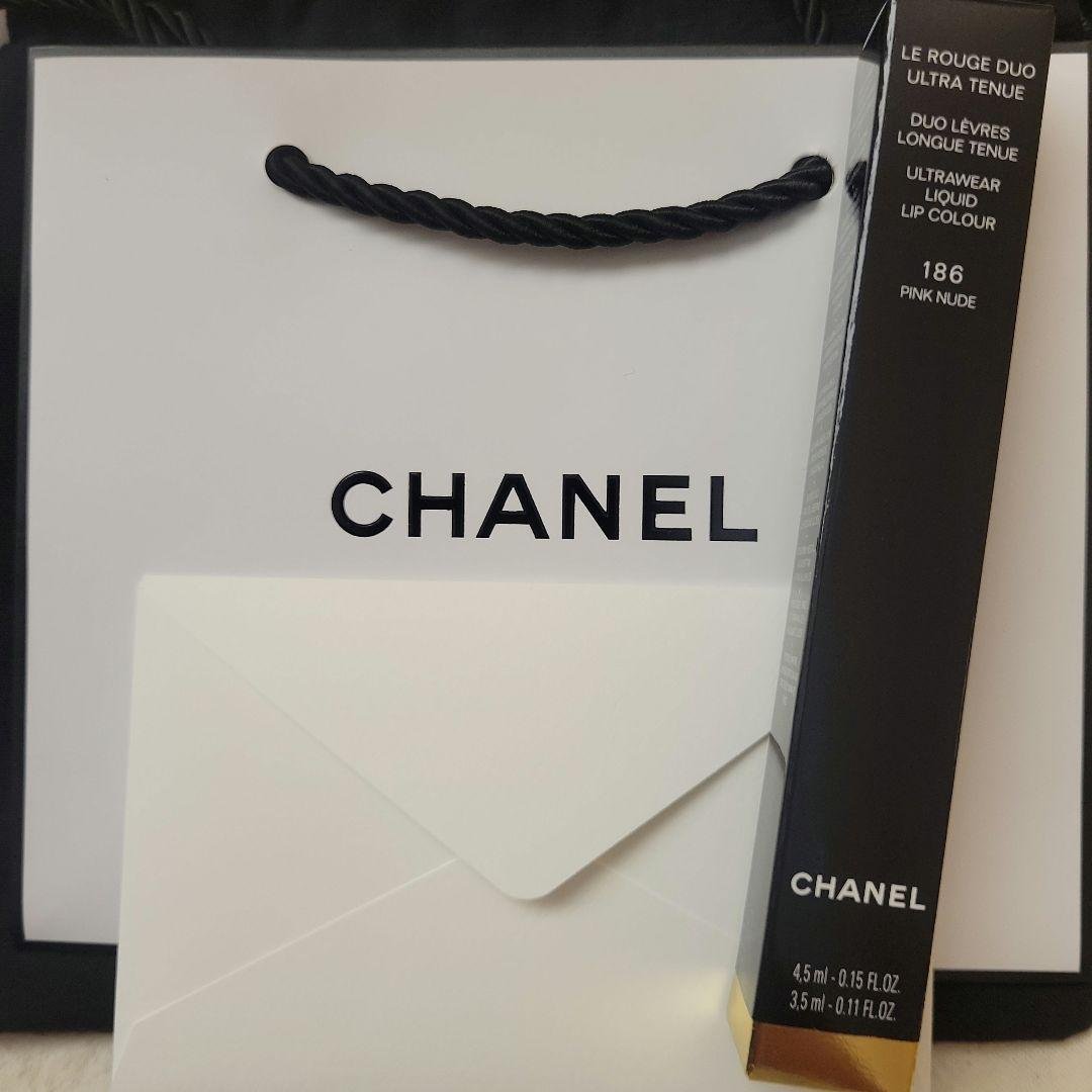 CHANELシャネルル ルージュ デュオ ウルトラトゥニュ 186ピンクヌード