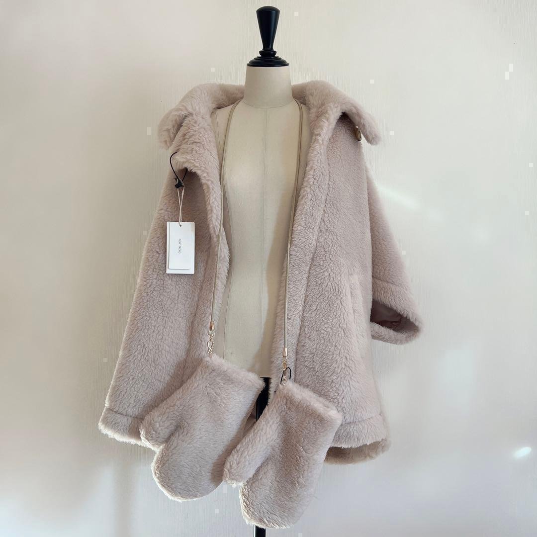 新品未使用 ベアポンチョ アルパカ素材 テディ ケープ