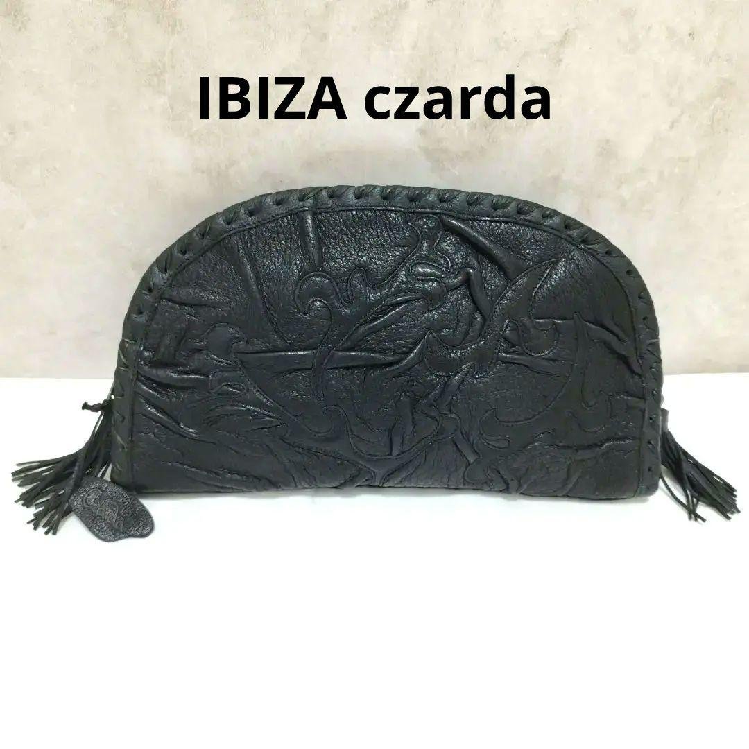 幻の革ペッカリー IBIZA czarda クラッチバッグ ブラック