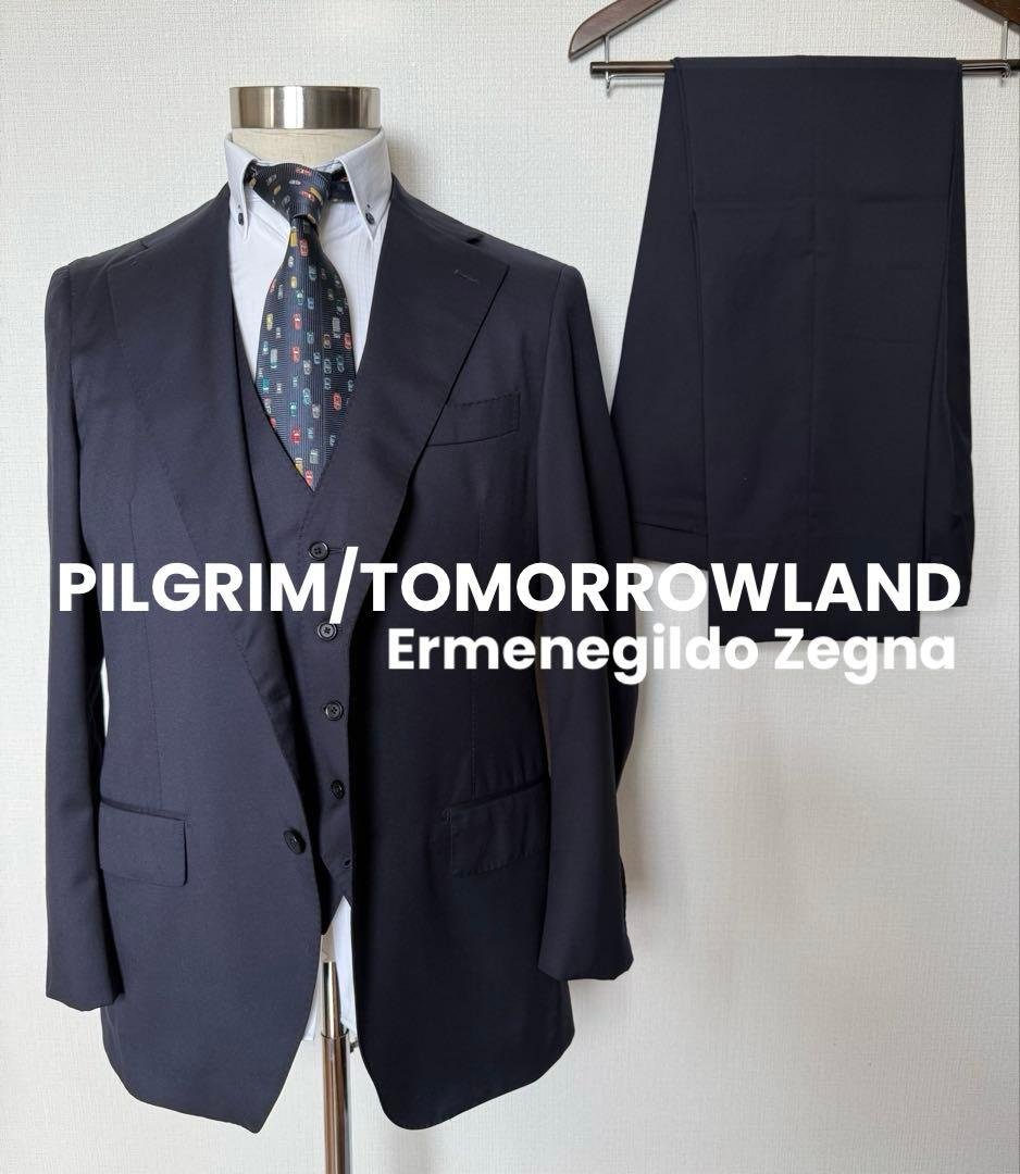 PILGRIM/TomorrowLand/Zegna生地 スリーピース【極美品】