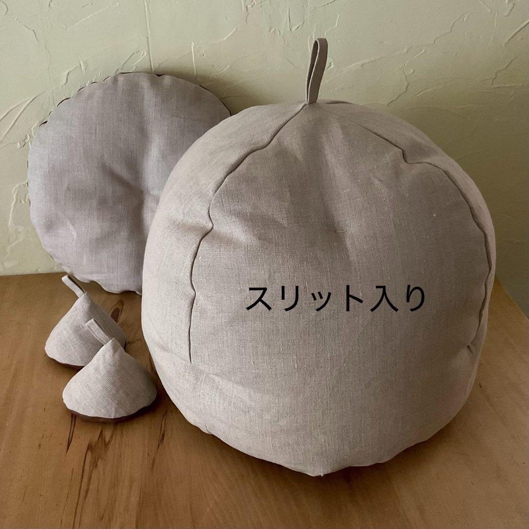 スリット入りリネンふかふか(保温調理)鍋保温カバー＋三角鍋つかみ